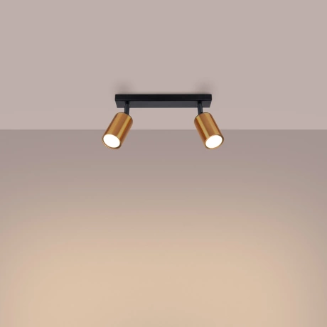 Plafon WINX 2 czarny/miedź