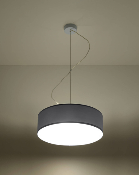 Lampa wisząca ARENA 35 SZARA + 2x Żarówka LED E27 3000K Ciepła 7,5W 620lm