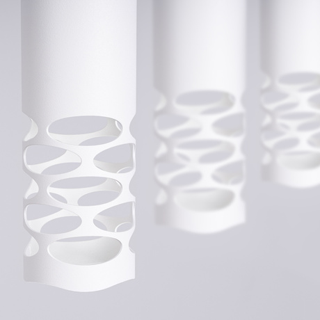 Lampa wisząca LIRO 3L biały + 3X Żarówka LED GU-10 4000K Zimna 7W 530lm