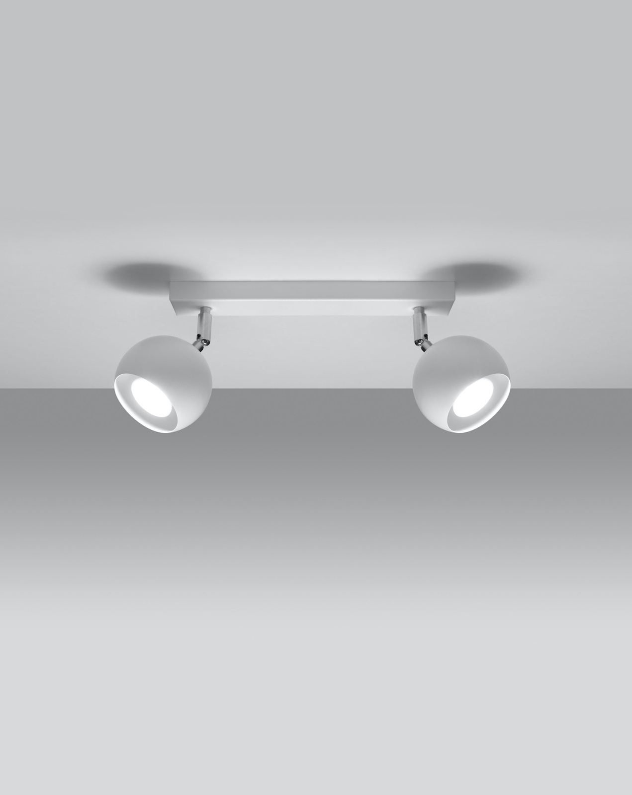 Plafon OCULARE 2 biały + 2x Żarówka LED GU-10 4000K Zimna 7W 630lm