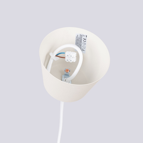 Lampa wisząca BILO beżowa +1X Żarówka LED E27 4000K Zimna 7,5W 690lm