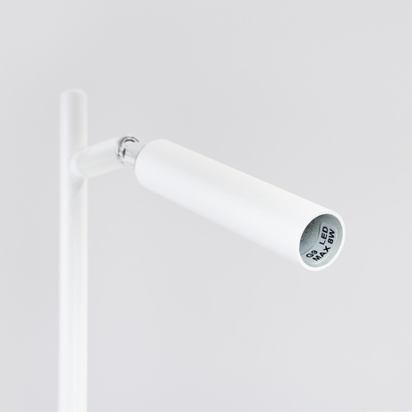 Lampa biurkowa PASTELO biała + 1x Żarówka LED G9 3000K Ciepła 4,5W 450lm