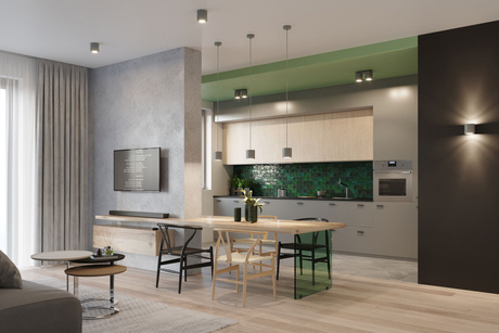 Plafon ORBIS 1 szary + 1x Żarówka LED GU-10 4000K Zimna 7W 630lm