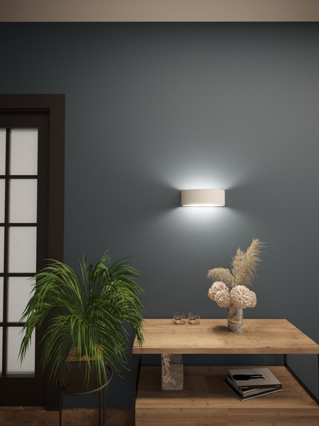 Kinkiet ceramiczny ATENA 30 biały + 1x Żarówka LED E27 3000K Ciepła 7,5W 620lm