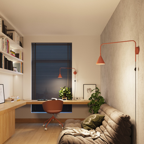 Kinkiet NOX ochra czerwona + 1X Żarówka LED E14 3000K Ciepła 7,5W 620lm