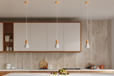 Lampa wisząca QUBIC szara + 1x Żarówka LED E27 4000K Zimna 7,5W 650lm