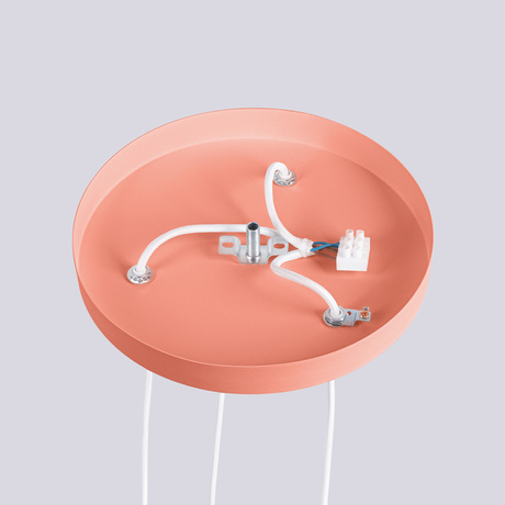 Lampa wisząca HALO 3P brzoskwiniowa + 3x Żarówka LED G9 4000K Zimna 4,5W 460lm