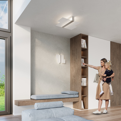 Plafon MASSIMO chrom + 2x Żarówka LED E27 3000K Ciepła 7,5W 620lm