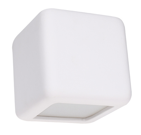 Kinkiet ceramiczny NESTA biały + 1x Żarówka LED E27 3000K Ciepła 7,5W 620lm
