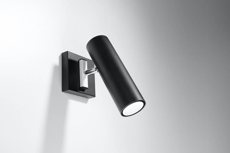 Kinkiet DIREZIONE czarny + 1x Żarówka LED GU-10 3000K Ciepła 7W 620lm