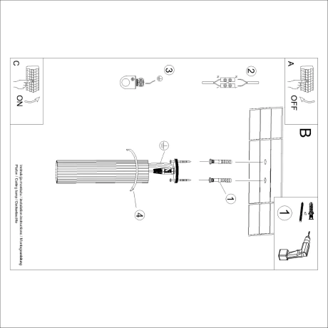 Plafon KARBON 30 złoty