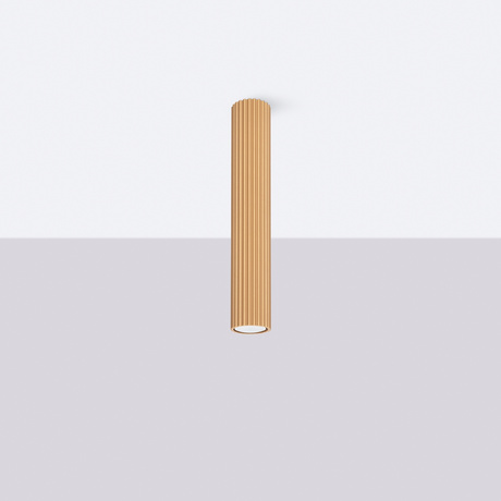 Plafon KARBON 40 złoty + 1x Żarówka LED GU-10 3000K Ciepła 7W 510lm