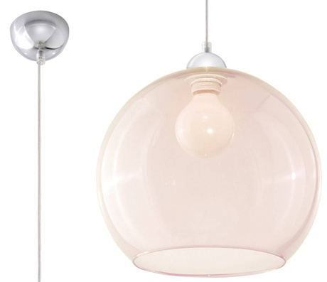 Lampa wisząca BALL szampański + 1x Żarówka LED E27 4000K Zimna 7,5W 650lm