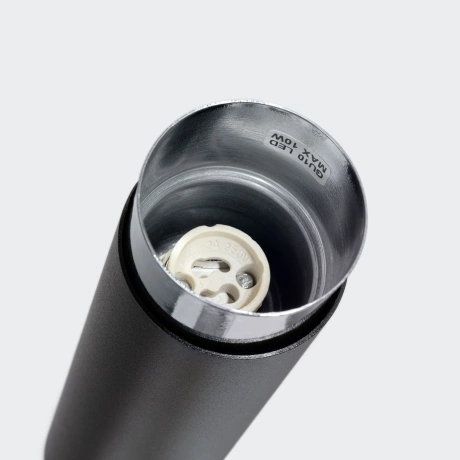 Plafon NERO 22,5 czarny/chrom