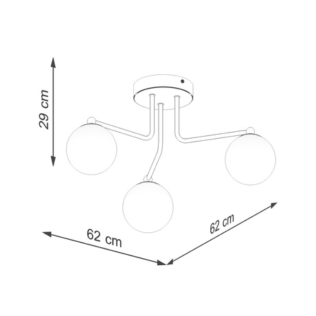Żyrandol ASTRAL 3 biały + 3x Żarówka LED G9 4000K Zimna 4,5W 460lm