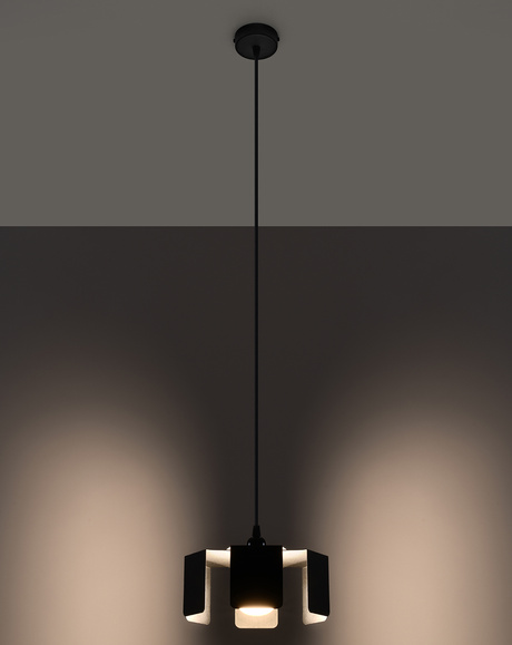 Lampa wisząca TULIP czarny + 1x Żarówka LED E27 4000K Zimna 7,5W 650lm