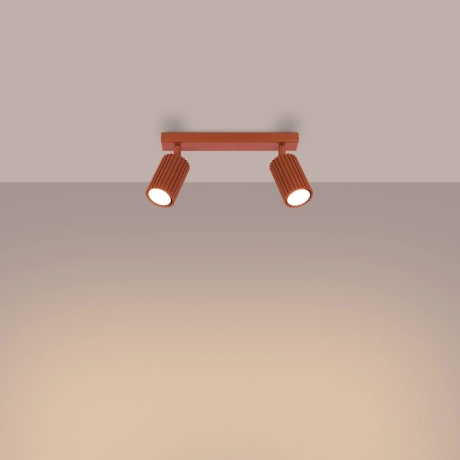 Plafon KARBON 2 ochra czerwona