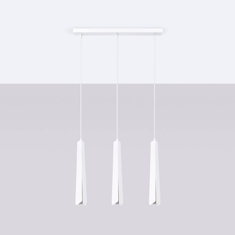 Lampa wisząca PRYSM 3L biała + 3x Żarówka LED G9 3000K Ciepła 4,5W 450lm