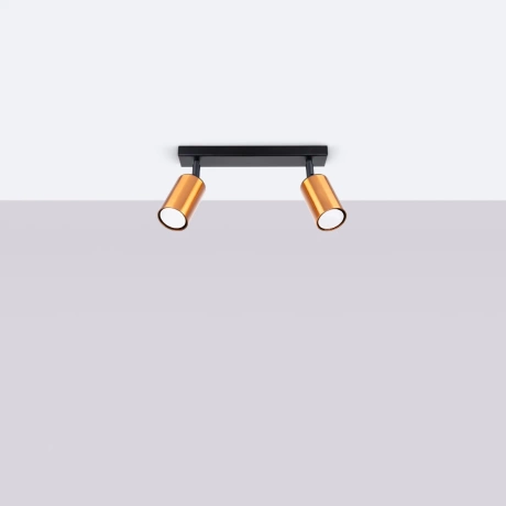 Plafon WINX 2 czarny/miedź