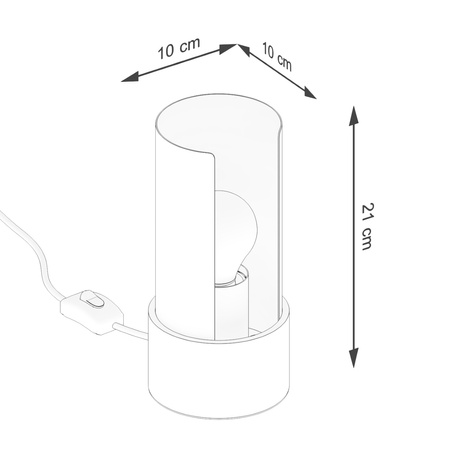 Lampa biurkowa FLASH biała + 1x Żarówka LED E27 3000K 7W 760lm