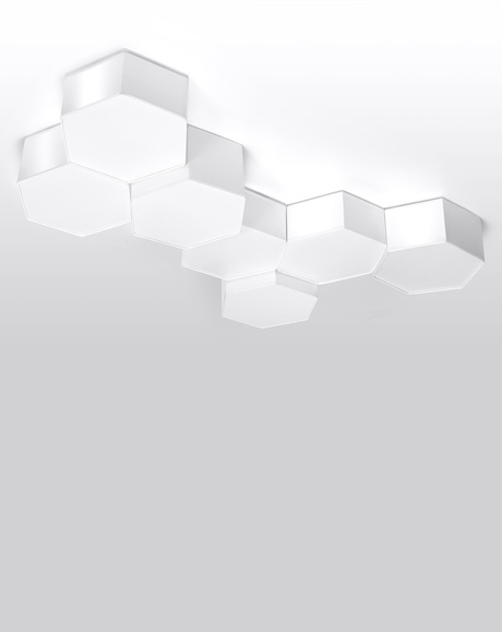 Plafon SUNDE 11 biały + 2x Żarówka LED E27 3000K Ciepła 7,5W 620lm