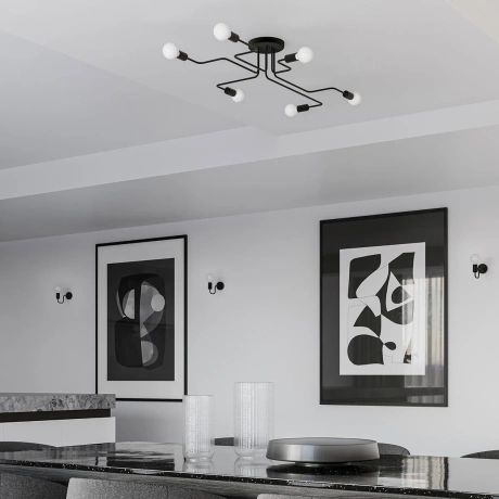 Żyrandol VECTOR 8 czarny