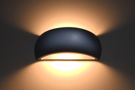 Kinkiet ceramiczny PONTIUS szary + 1x Żarówka LED G9 3000K Ciepła 4,5W 510lm