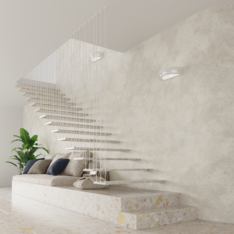 Kinkiet ceramiczny HELIOS biały + 1x Żarówka LED E27 3000K Ciepła 7,5W 620lm