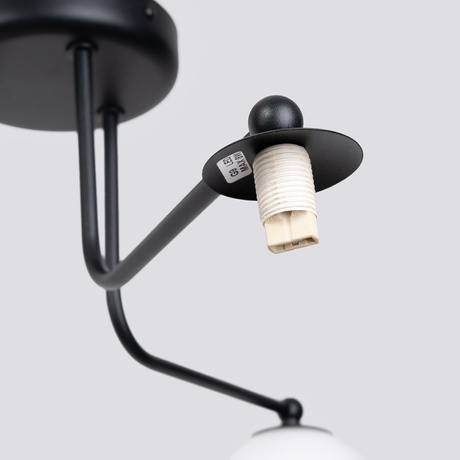 Żyrandol ASTRAL 3 czarny + 3x Żarówka LED G9 3000K Ciepła 4,5W 450lm