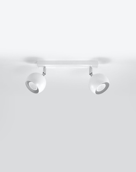 Plafon OCULARE 2 biały + 2x Żarówka LED GU-10 4000K Zimna 7W 630lm