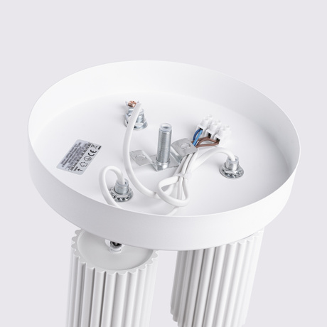 Plafon KARBON 3P biały + 3x Żarówka LED GU-10 3000K Ciepła 7W 510lm