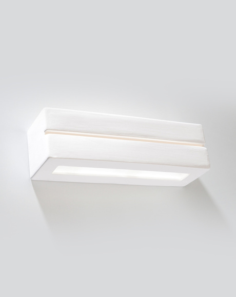 Kinkiet ceramiczny VEGA LINE biały + 1x Żarówka LED E27 4000K Zimna 7,5W 650lm