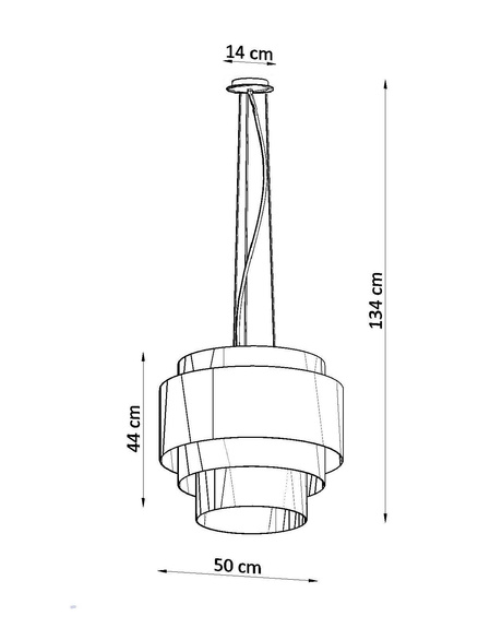 Żyrandol REFLEXION 50 biały + 5x Żarówka LED E27 3000K Ciepła 7,5W 620lm