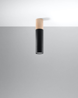 Plafon PABLO czarna +1x Żarówka LED GU-10 4000K Zimna 7W 630lm