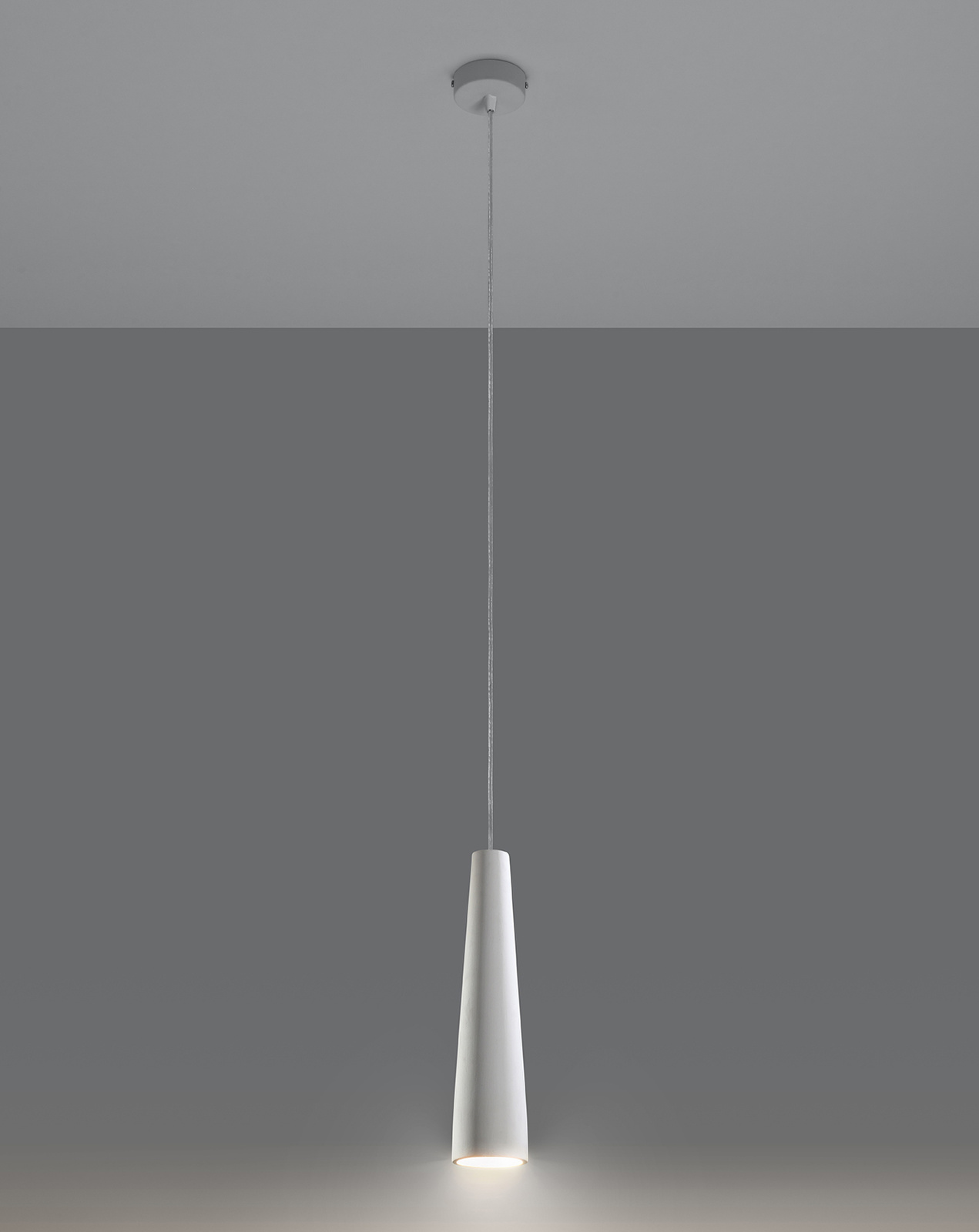 Lampa wisząca ceramiczna ELECTRA biała + 1x Żarówka LED GU-10 3000K Ciepła 7W 620lm