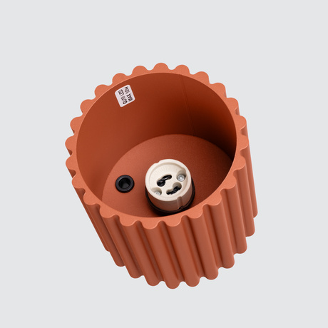 Plafon AURA 1 ochra czerwona GU10 + 1X Żarówka LED GU-10 3000K Ciepła 7W 510lm