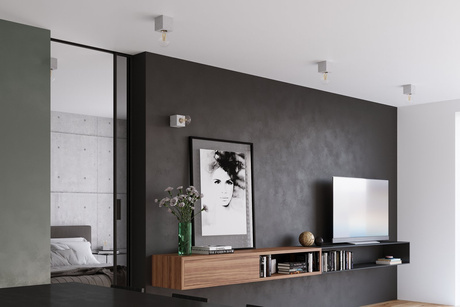 Plafon ARIZ beton + 1x Żarówka LED E27 3000K Ciepła 7,5W 620lm