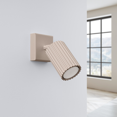 Kinkiet KARBON taupe + 1X Żarówka LED GU-10 3000K Ciepła 7W 510lm