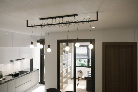 Żyrandol SALAMANCA 2 czarny + 2x Żarówka LED E27 3000K Ciepła 7,5W 620lm