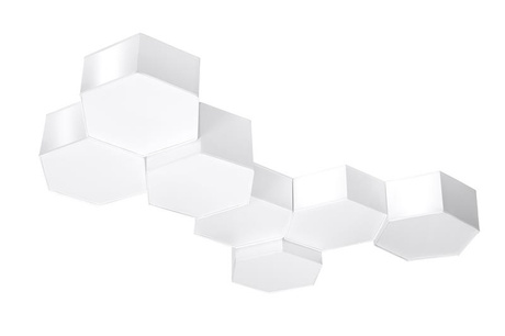 Plafon SUNDE 11 biały + 2x Żarówka LED E27 4000K Zimna 7,5W 650lm