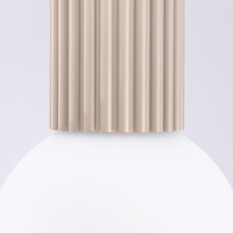 Plafon HALO taupe IP44 + 1x Żarówka LED G9 3000K Ciepła 4,5W 450lm