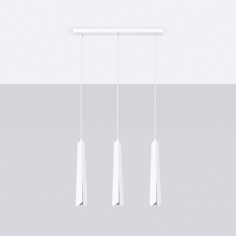 Lampa wisząca PRYSM 3L biała + 3x Żarówka LED G9 3000K Ciepła 4,5W 450lm