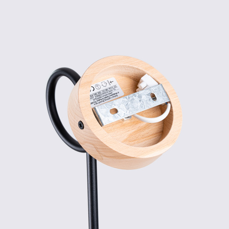 Kinkiet EMBER czarny + 1x Żarówka LED E27 4000K Zimna 7,5W 690lm