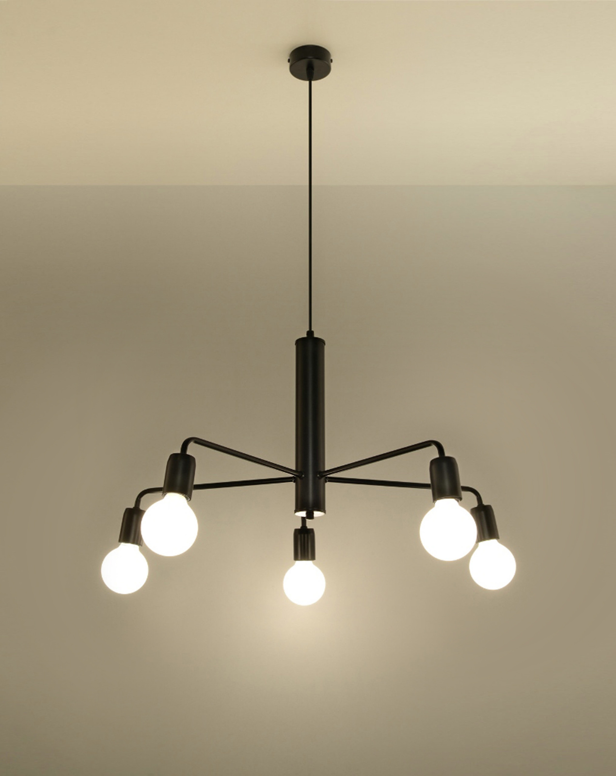 Żyrandol DUOMO 5 + 5x Żarówka LED E27 4000K Zimna 7,5W 650lm