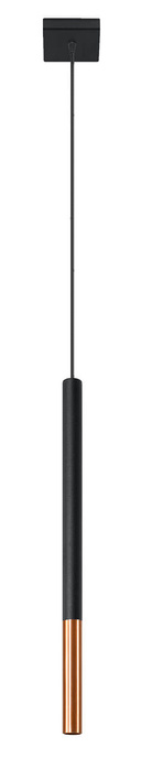 Lampa wisząca MOZAICA 1 czarny/miedź + 1x Żarówka LED G9 4000K Zimna 3W 204lm