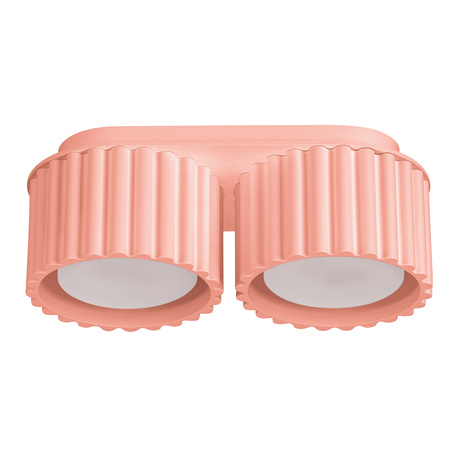 Plafon AURA 2 brzoskwiniowy Gx53 + 2X Żarówka LED GX53 4000K 8W 720lm