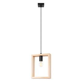 Lampa wisząca ARIES naturalne drewno + 1x Żarówka LED E27 3000K 7W 760lm