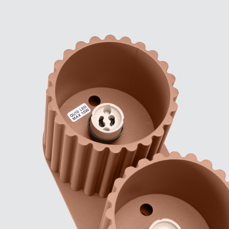 Plafon AURA 2 mocca GU10 + 2X Żarówka LED GU-10 3000K Ciepła 7W 510lm