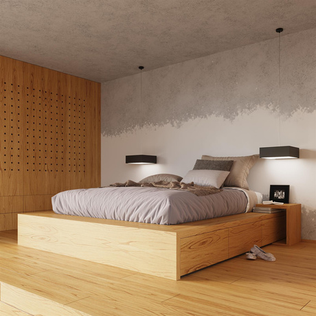 Lampa wisząca HORUS 45 CZARNA