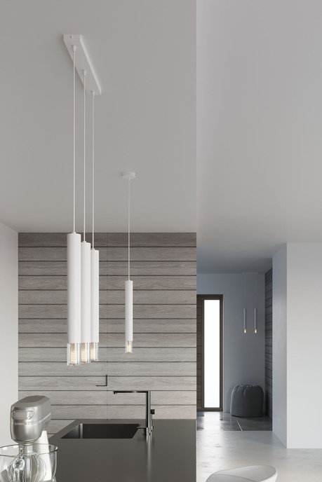 Lampa wisząca WEZYR 1 biała + 1x Żarówka LED G9 3000K Ciepła 4,5W 510lm